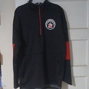 Holloway Black Pullover with Red Zipper